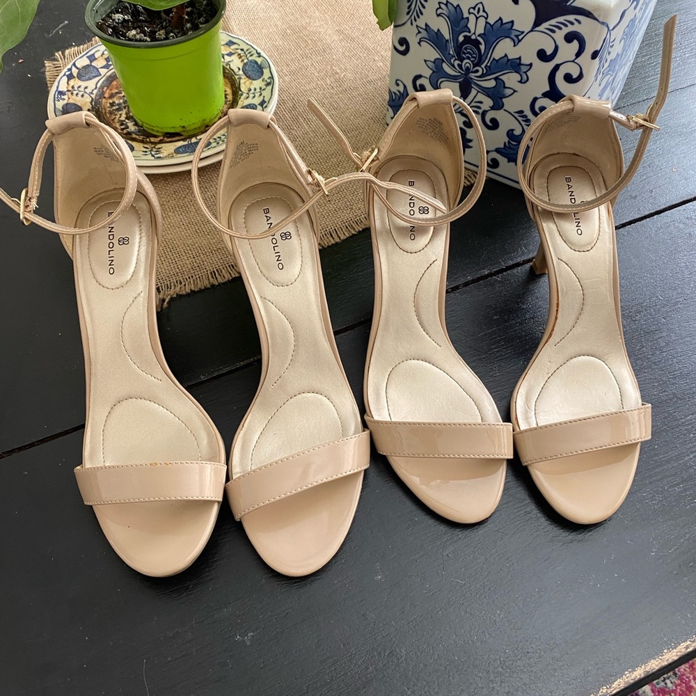 2prs for $20, Bandolino 6.5, Taupe/Tan heels